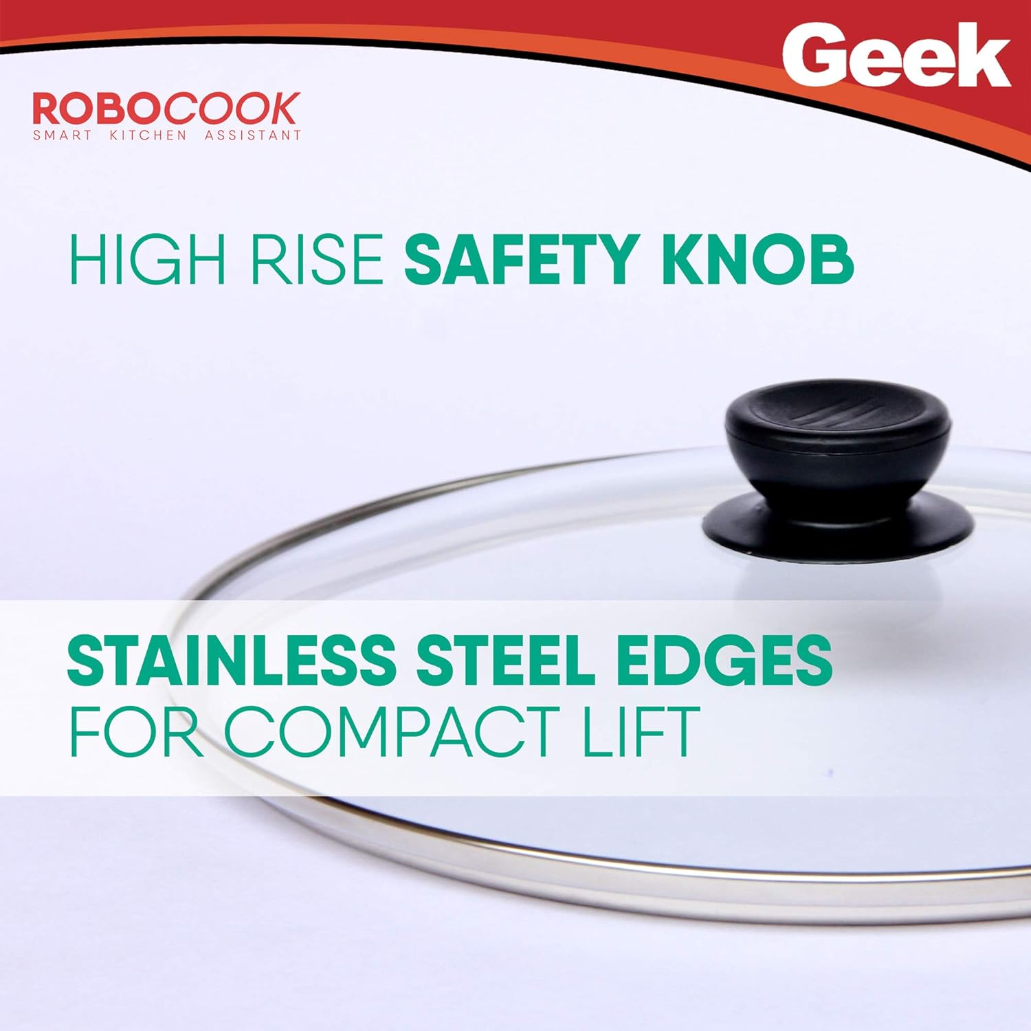Geek Robocook Tempered Glass Lid for 5L-6L - Accessory