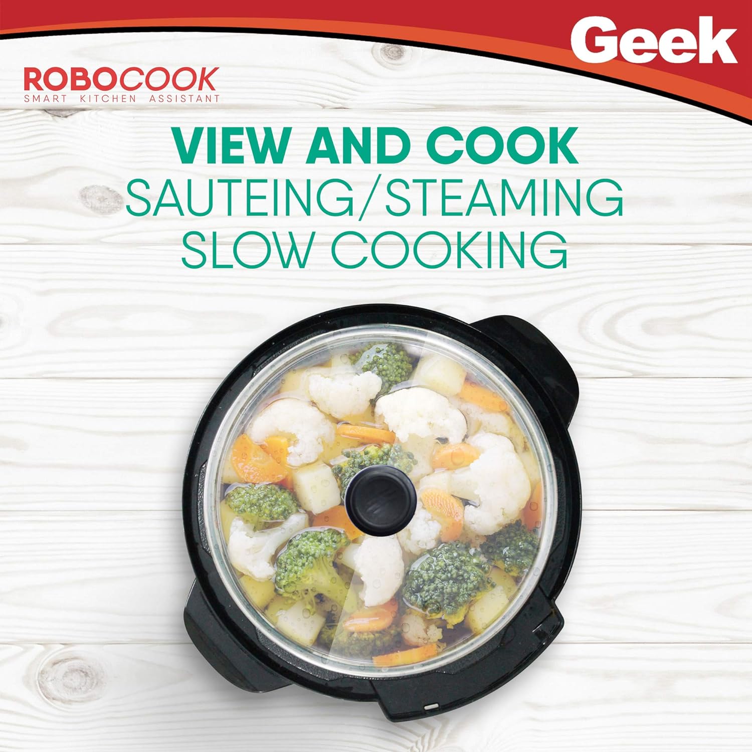 Geek Robocook Tempered Glass Lid for 5L-6L - Accessory