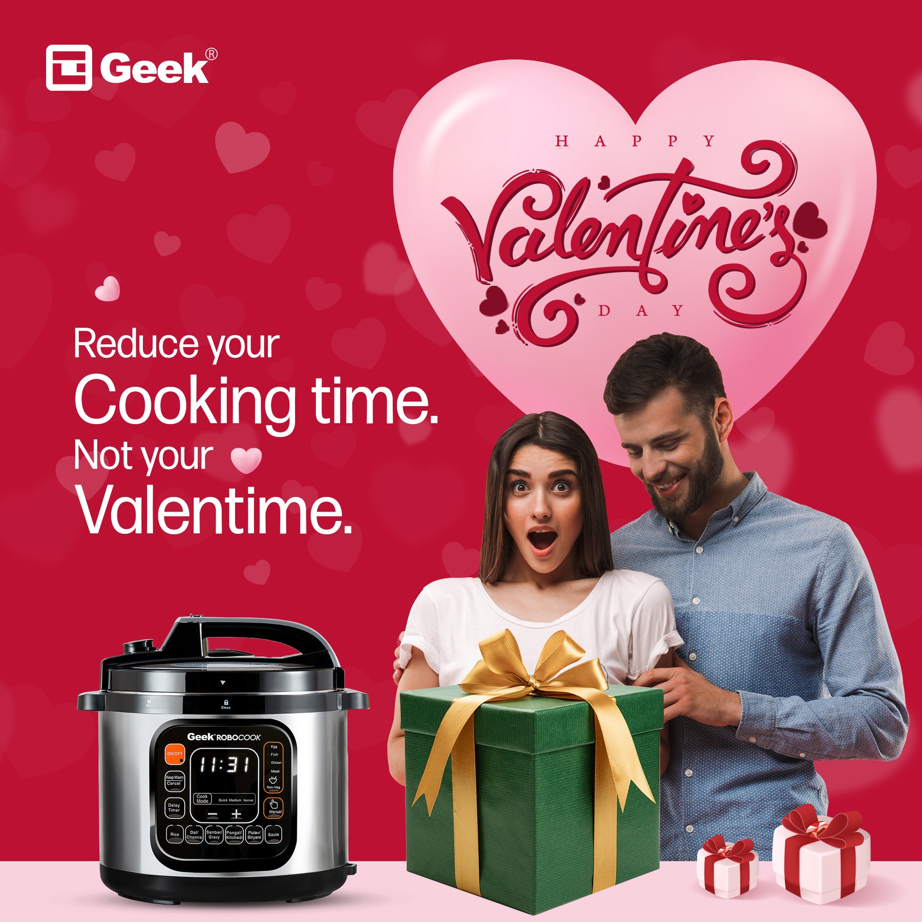 Geek Robocook Zeta 6L Automatic Electric Pressure Cooker - Stainless Steel