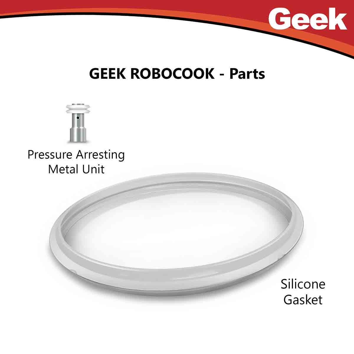 Geek Robocook Silicone Gasket and Float Valve Compatible with 8L Electric Pressure Cooker - Spare Part