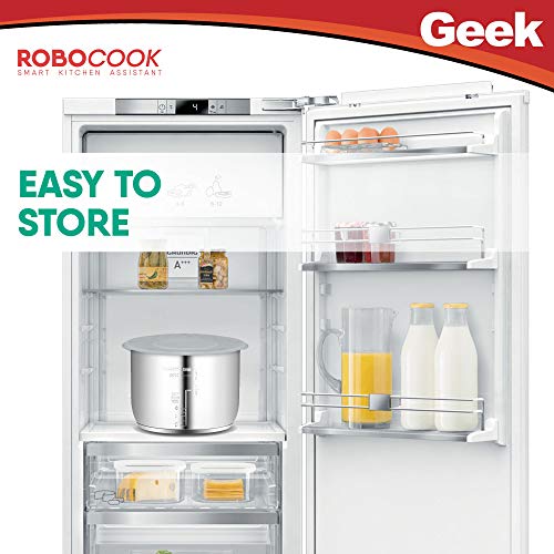 Geek Robocook Compatible Silicone Lid & Tempered Glass Lid Combo, Compatible with 6 Litre Variants - 6L Kit 1