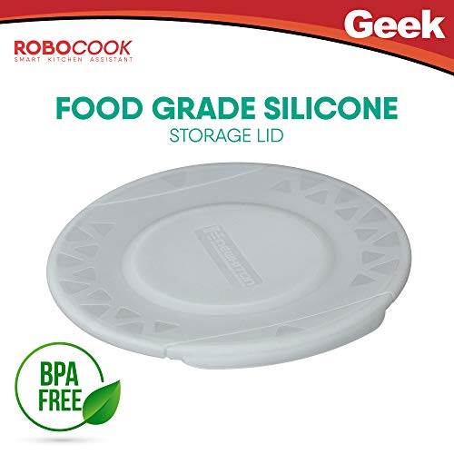 Geek Robocook Compatible Silicone Lid & Tempered Glass Lid Combo, Compatible with 6 Litre Variants - 6L Kit 1