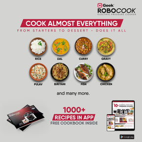 Geek Robocook Nuvo 8 Litre Electric Pressure Cooker with Stainless Steel Pot