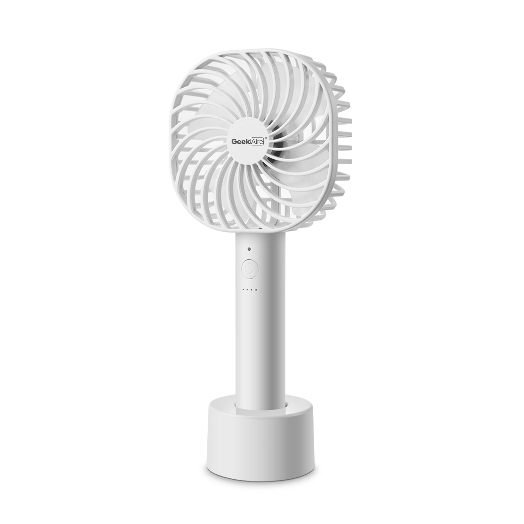 Geek Aire GF3, Rechargeable Mini Fan - 5 Inch (White)