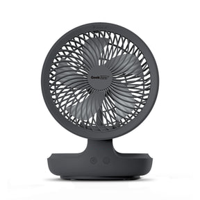 Geek Aire GF6 8 Inch Rechargeable Mini Table Fan with LED Light | Portable, Oscillating, Small Size and USB Charging | Capacitive Touch Control | 4000 mAh Battery | For Travel, Home & Office (Grey)