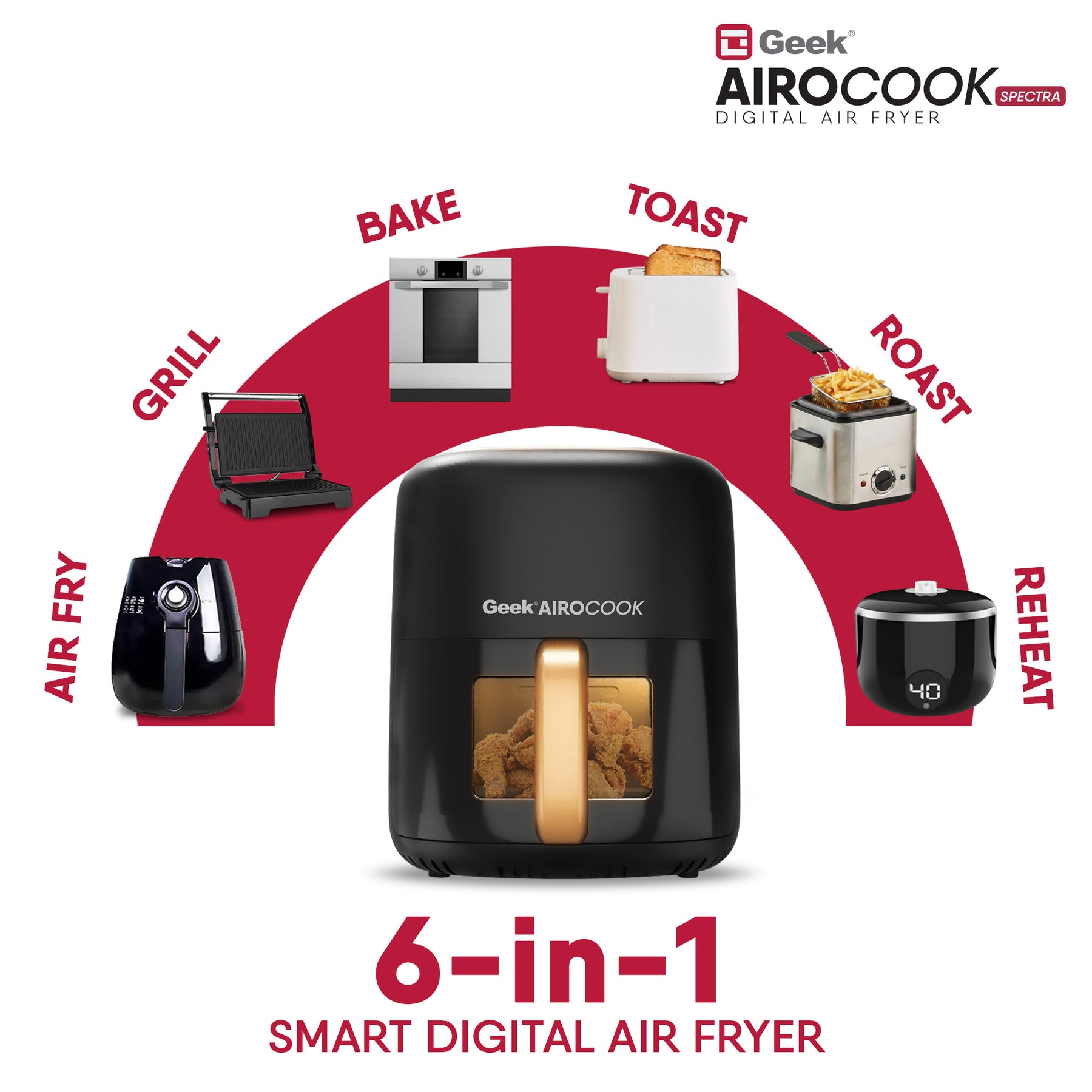 Geek Airocook Spectra 5.5L Digital Air Fryer