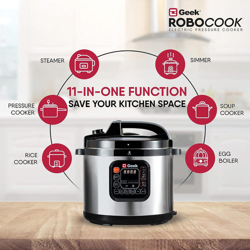 Buy Robocook 6L Stainless Steel Electric Pressure Cooker Online