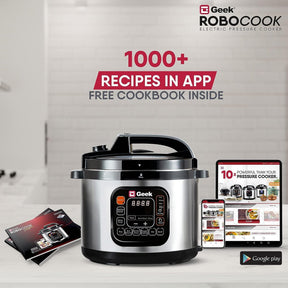 Geek Robocook Zeta 6L Automatic Electric Pressure Cooker - Stainless Steel