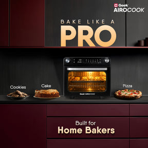 Geek AiroCook Magnix 36 Litre Large Air Fryer Oven | Stainless Steel OTG | Grill, Bake, Toast, Rotisserie, Air Fry with 85% Less Oil | Smart Home Kitchen Appliance | 1800W