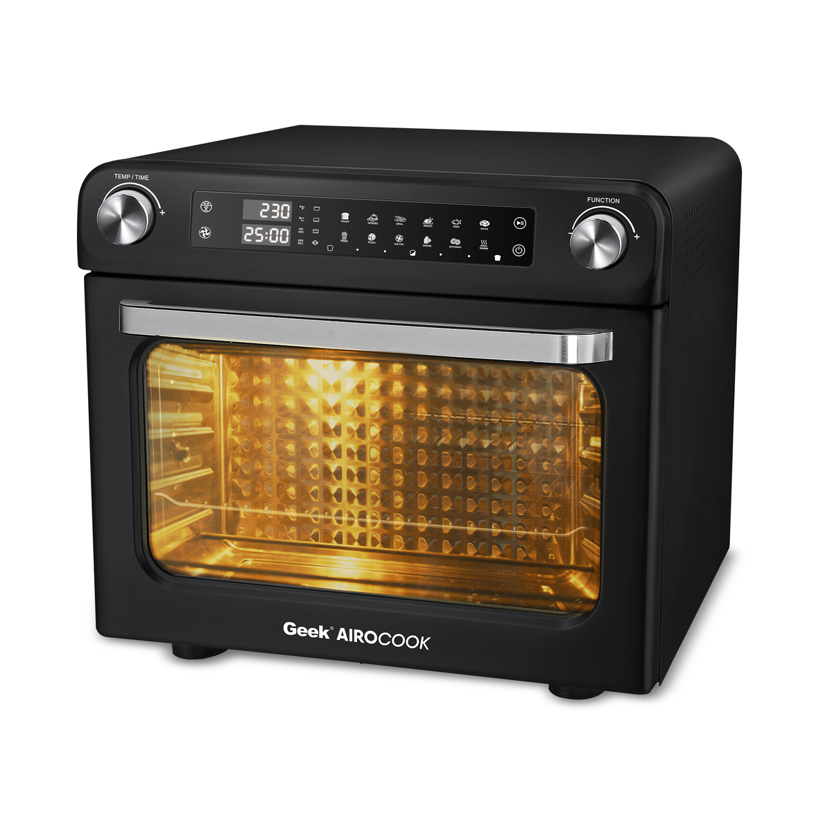 Geek AiroCook Magnix 36 Litre Smart Air Fryer Oven | Fry with 85% Less Oil | Stainless Steel OTG Airfryer for Kitchen | Grill, Bake, Toast, Airfry, Rotisserrie | 1-Year Warranty | 1800 W