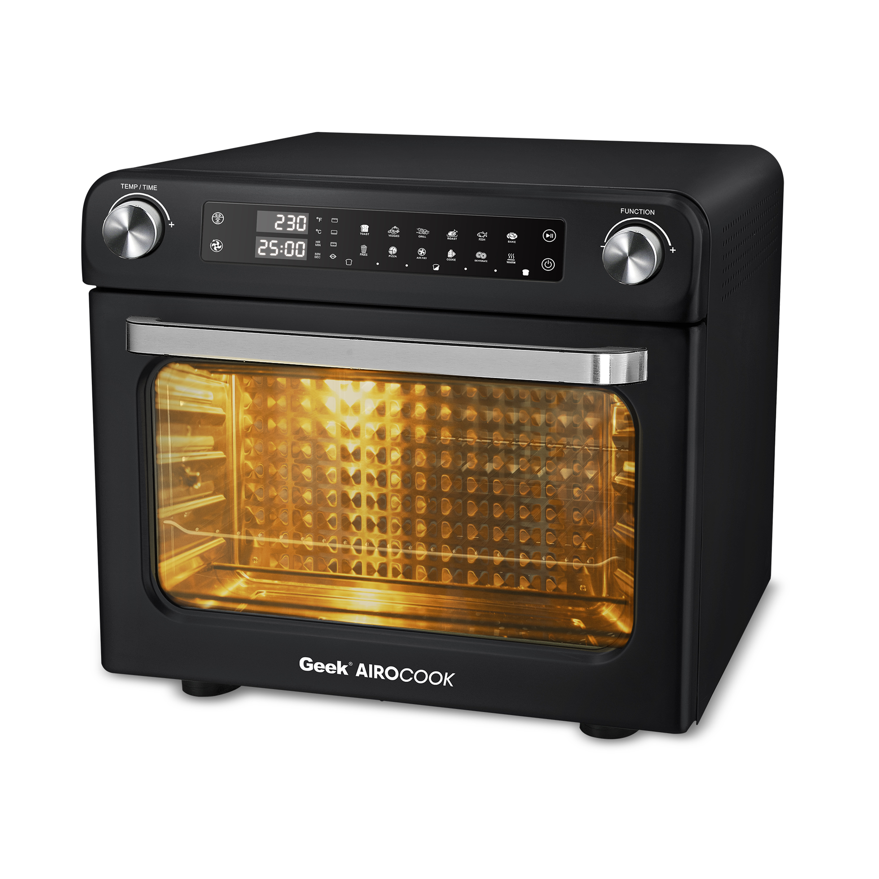 Geek AiroCook Magnix 36 Litre Smart Air Fryer Oven | Fry with 85% Less Oil | Stainless Steel OTG Airfryer for Kitchen | Grill, Bake, Toast, Airfry, Rotisserrie | 1-Year Warranty | 1800 W