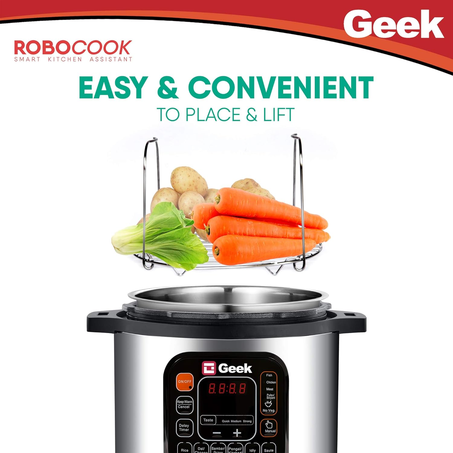 Geek Robocook Compatible Strainer Basket & Steam Rack