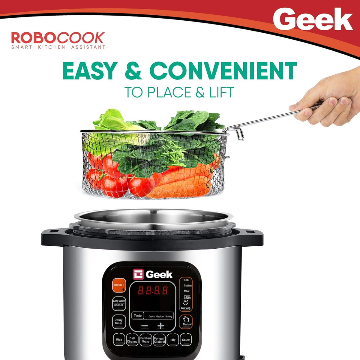 Geek Robocook Compatible Strainer Basket & Steam Rack