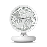 Geek Aire GF6, 8 Inch Rechargeable Mini Fan with 4000 mAh Battery and LED Night Light(White)