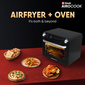 Geek AiroCook Magnix 36 Litre Smart Air Fryer Oven | Fry with 85% Less Oil | Stainless Steel OTG Airfryer for Kitchen | Grill, Bake, Toast, Airfry, Rotisserrie | 1-Year Warranty | 1800 W