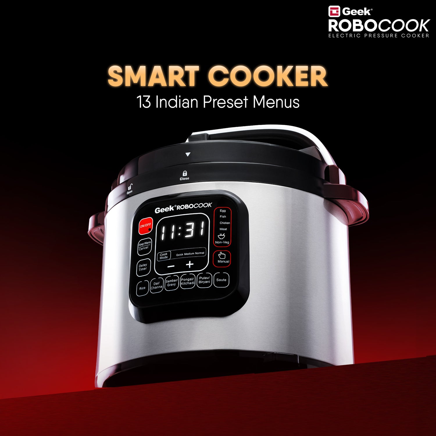 Buy Robocook 6L Stainless Steel Electric Pressure Cooker Online