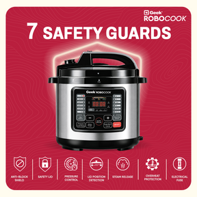 Geek Robocook Nuvo 8 Litre Electric Pressure Cooker with Stainless Steel Pot