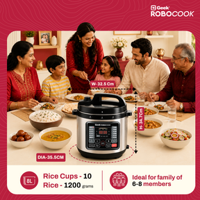 Geek Robocook Nuvo 8 Litre Electric Pressure Cooker with Stainless Steel Pot