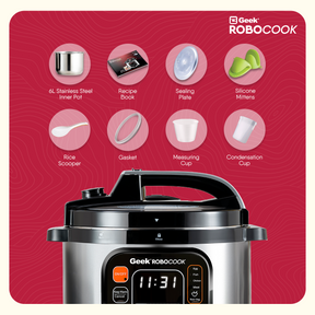 Geek Robocook Zeta 6L Stainless Steel Electric Pressure Cooker