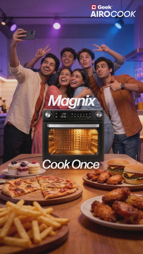 Geek AiroCook Magnix 36 Litre Smart Air Fryer Oven | Fry with 85% Less Oil | Stainless Steel OTG Airfryer for Kitchen | Grill, Bake, Toast, Airfry, Rotisserrie | 1-Year Warranty | 1800 W