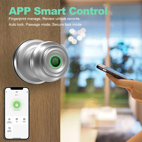 Geek Tale K01-02 Smart Door Lock with Fingerprint, Bluetooth Mobile App & Manual Key Access