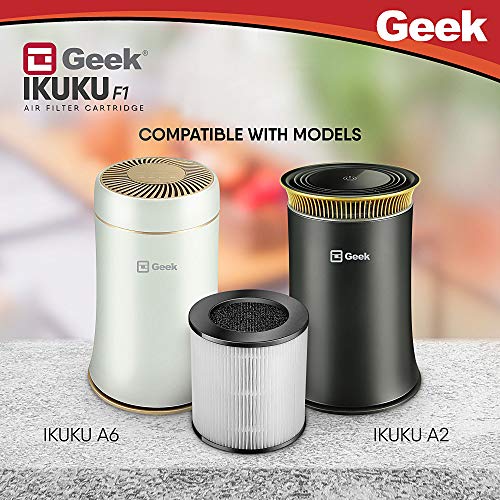 Geek Ikuku F1 HEPA Filter Cartridge compatible with Ikuku A2 and A6 Air Purifiers - Spare Part