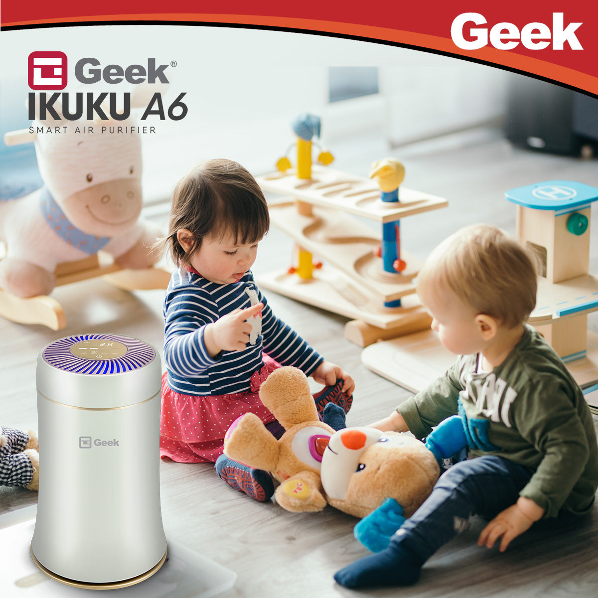 Shop Geek Ikuku A6 -Best Air Purifier (White)