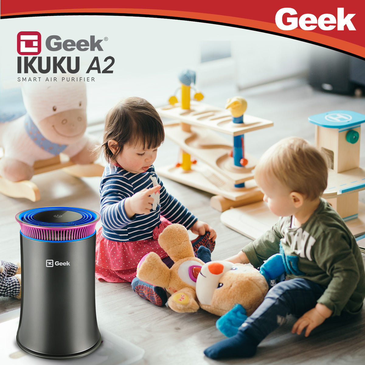 Geek Ikuku A2 - Air Purifier (Pink)