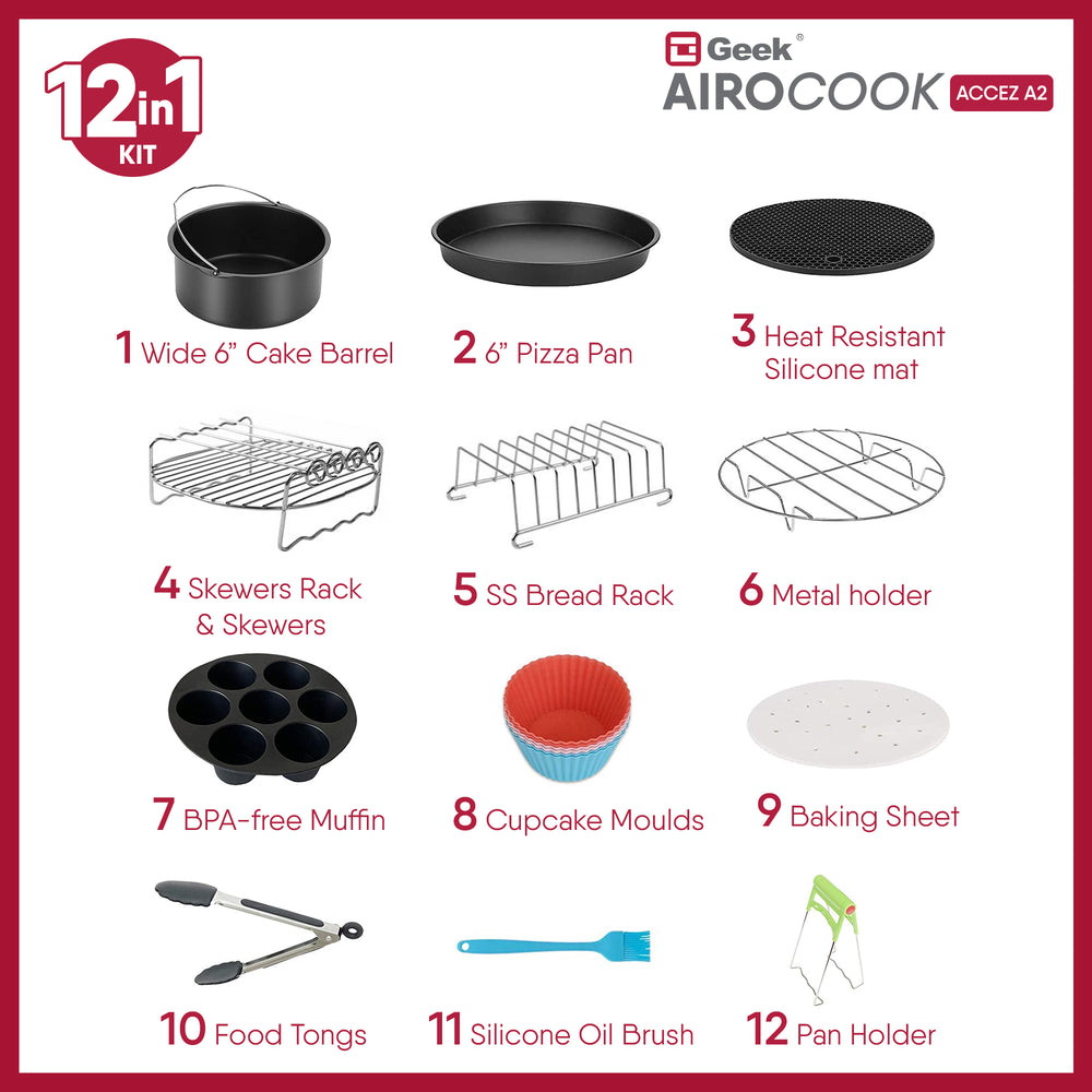 Geek Airocook Accez A2 Air Fryer/Air Fryer Oven Accessories Kit